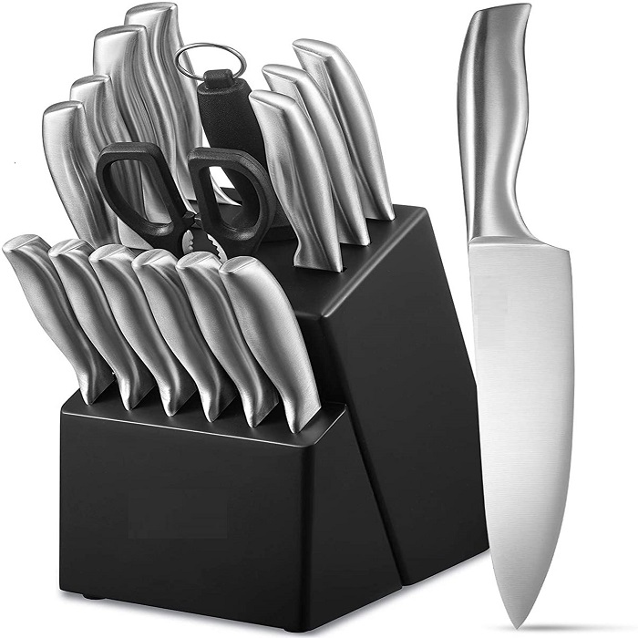 Commercio all'ingrosso Personalizzato OEM Professionale 14 Pz Chef Knife Set In Acciaio Inox Set Coltelli Da Cucina Con Blocco 