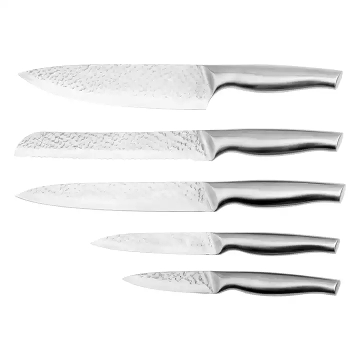 Set di coltelli da cucina in acciaio inossidabile della maniglia vuota degli utensili da cucina 6 pezzi con il blocco del coltello 