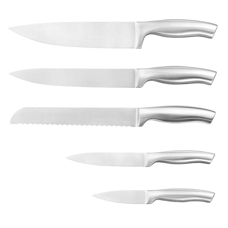 Nuovo Disegno 6 Pz Piccola Dimensione Multifunzionale Coltello Set Coltello Da Cucina Set Con Supporto In Legno 