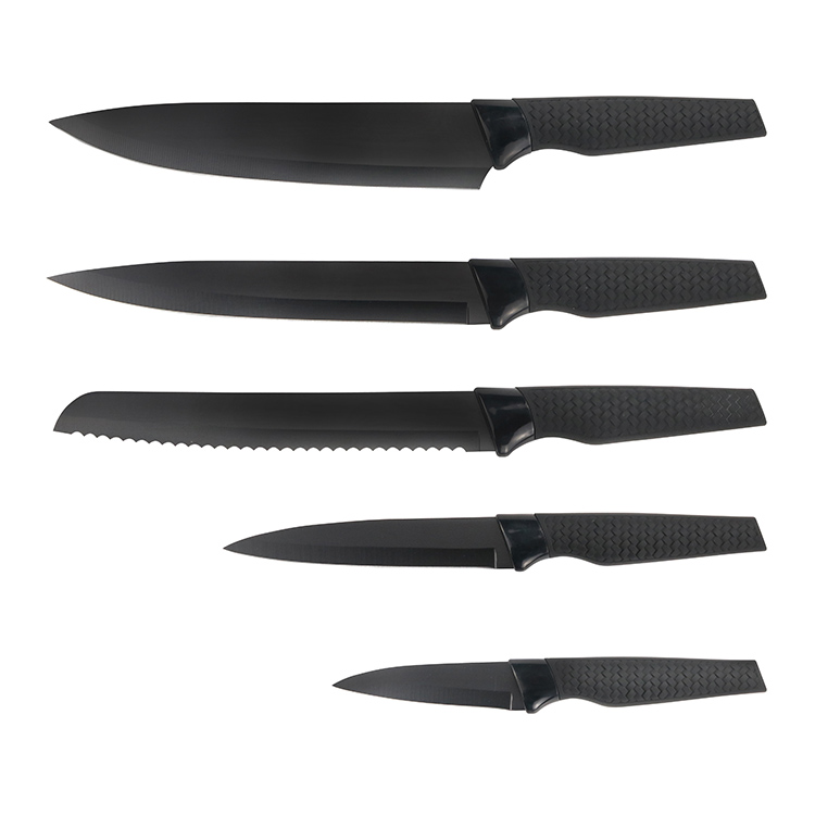 Premium 5 Pz Coltello Da Cucina Set Pp Manico In Plastica Antiaderente Lama In Acciaio Inossidabile Coltello Chef Set 